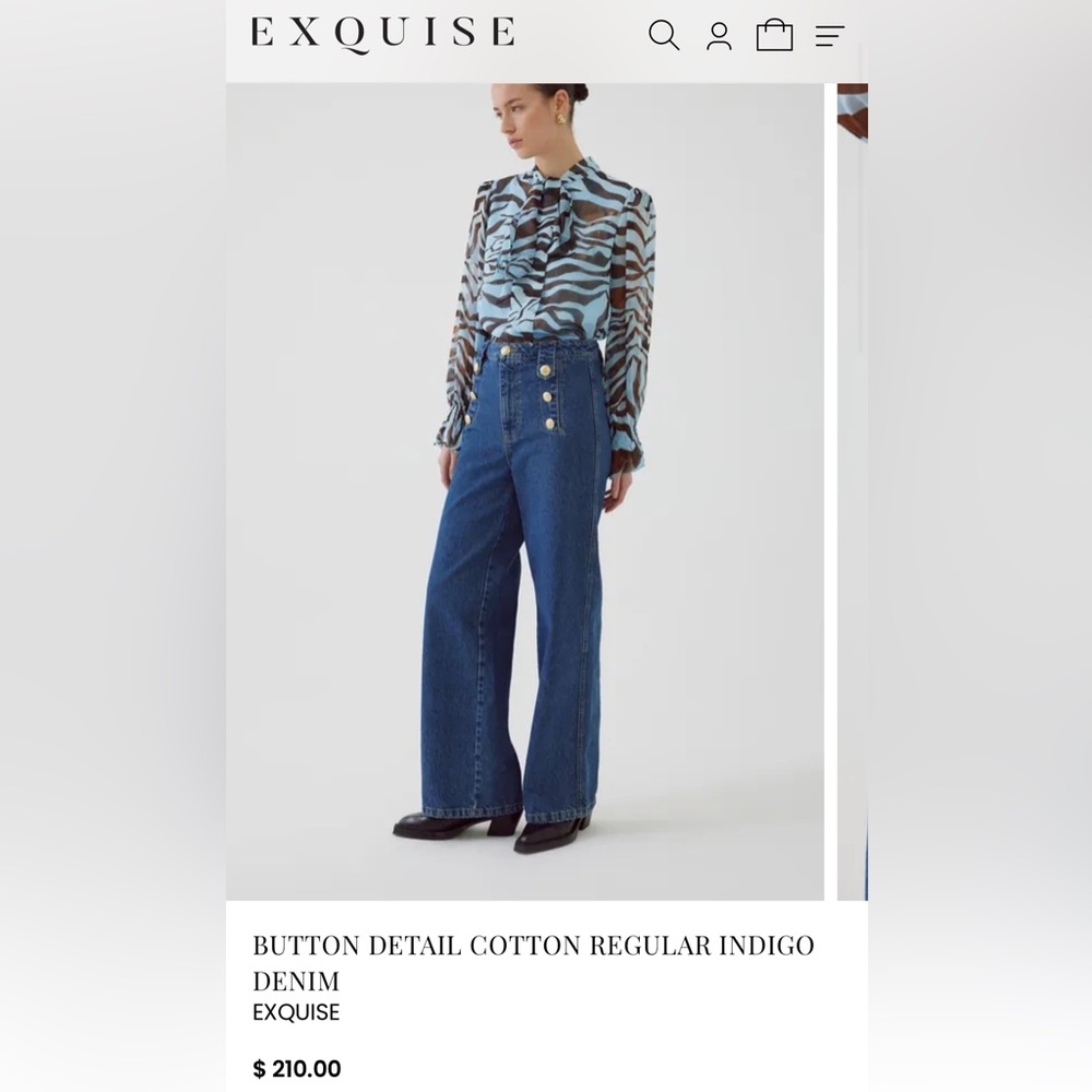 BUTTON DETAIL COTTON REGULAR INDIGO
DENIM
EXQUISE
$ 210.00